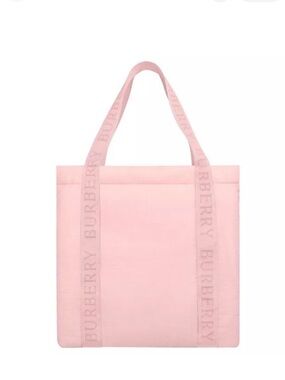 Burberry Light Pink Logo Strap Tote Bag